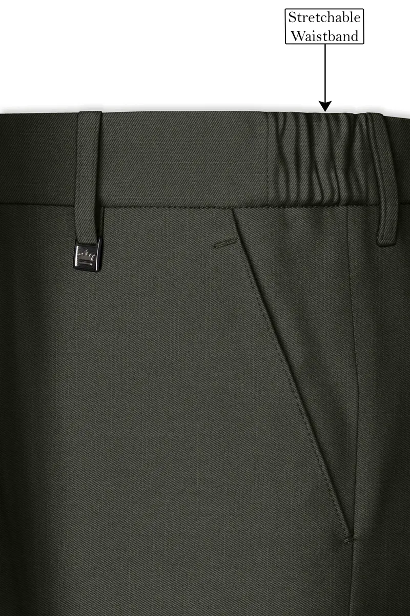 Verdant Majesty-Juniper Green Solid Wool Rich Peak Lapel Tuxedo Slight Stretch Suit 15