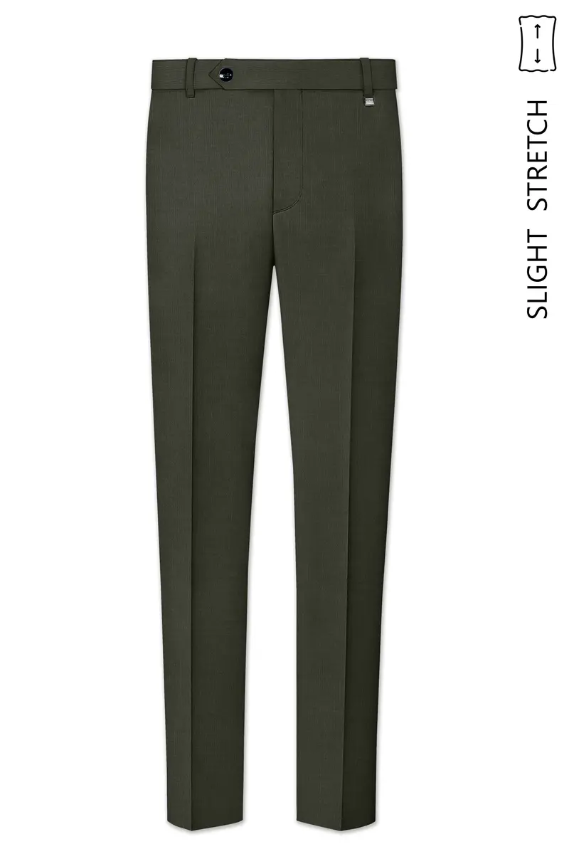 Verdant Majesty-Juniper Green Solid Wool Rich Tuxedo Slight Stretch Suit 13