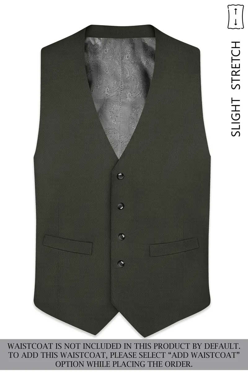 Verdant Majesty-Juniper Green Solid Wool Rich Tuxedo Slight Stretch Suit 16