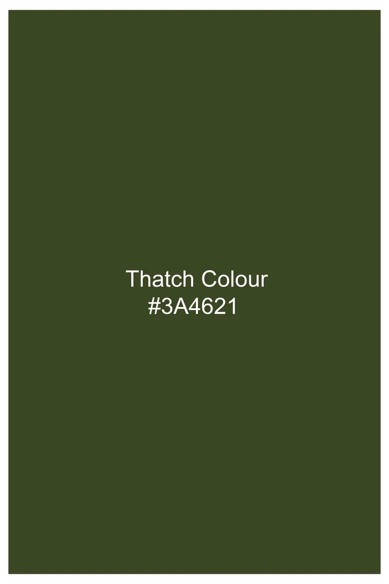 Verdant Veil-Thatch Green Solid Subtle Sheen Super Soft Premium Cotton Dress Shirt 7