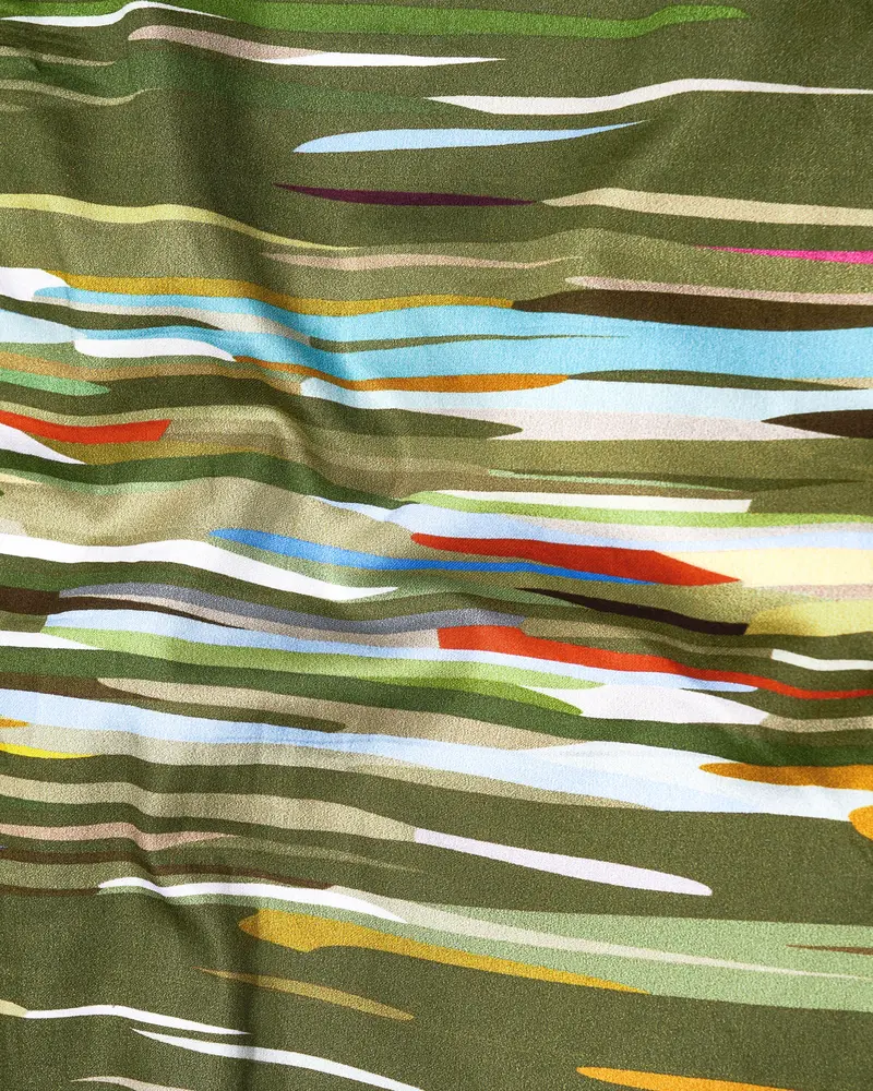 Verdigris Green Multicolour Printed Premium Tencel Shirt 3
