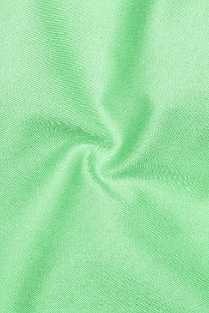 Verdoro Celadon Green Subtle Sheen Super Soft Premium Cotton Cut Away Collar Dress Shirt 3