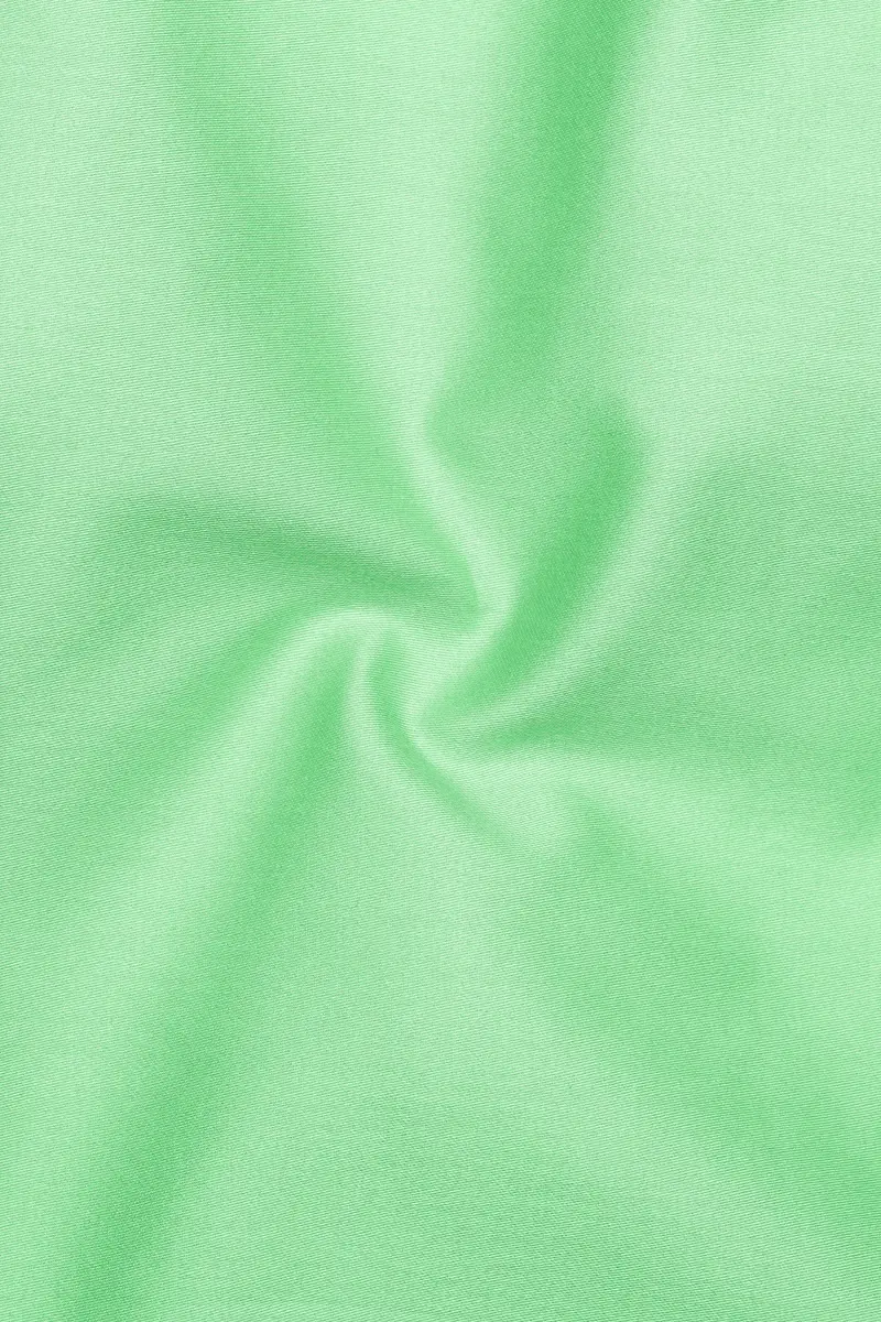 Verdoro Celadon Green Subtle Sheen Super Soft Premium Cotton Tuxedo Dress Shirt 3