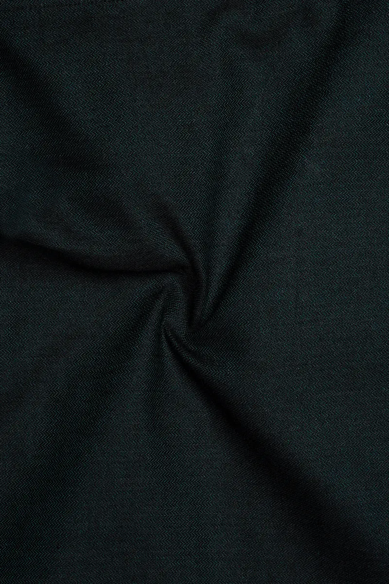 Verdoro-Racing Green Dobby Textured Premium Giza Cotton Dress Shirt 3