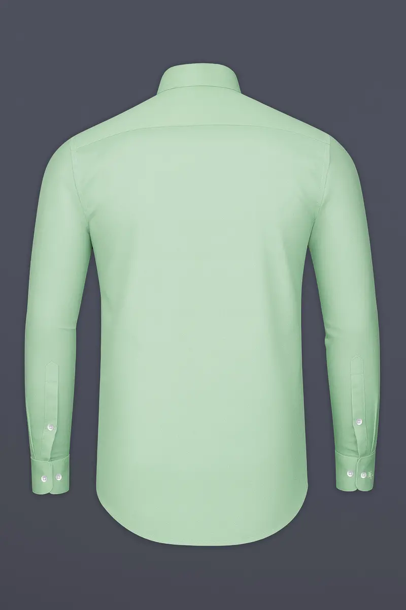Verdoro-Spring Green Subtle Sheen Super Soft Premium Cotton Tuxedo Shirt 7