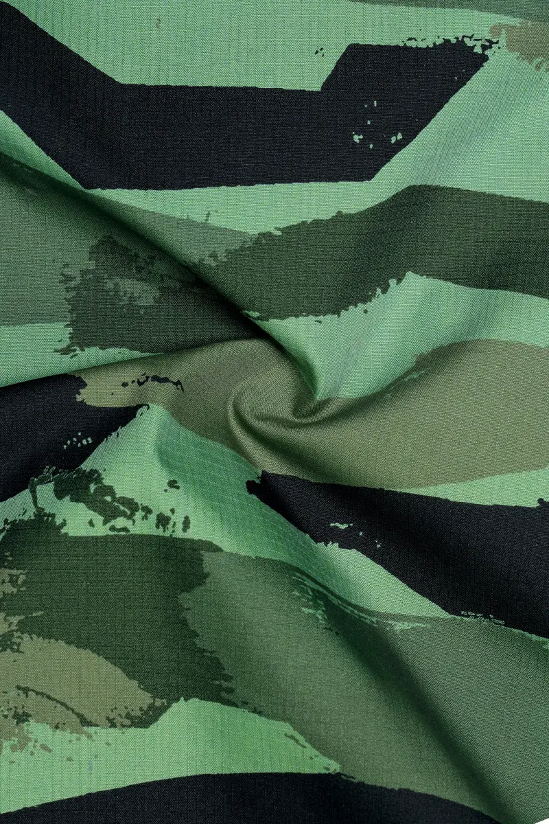 Verdvoro-Pale Green And Firefly Blue Camouflage Printed Premium Cotton Waistcoat 3