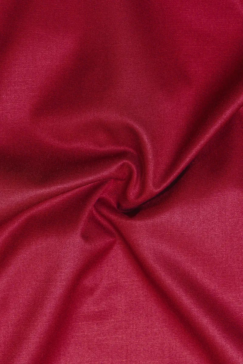 Vermilion-Chili Red Solid Wool Rich Double Breasted Slight Stretch Blazer 3