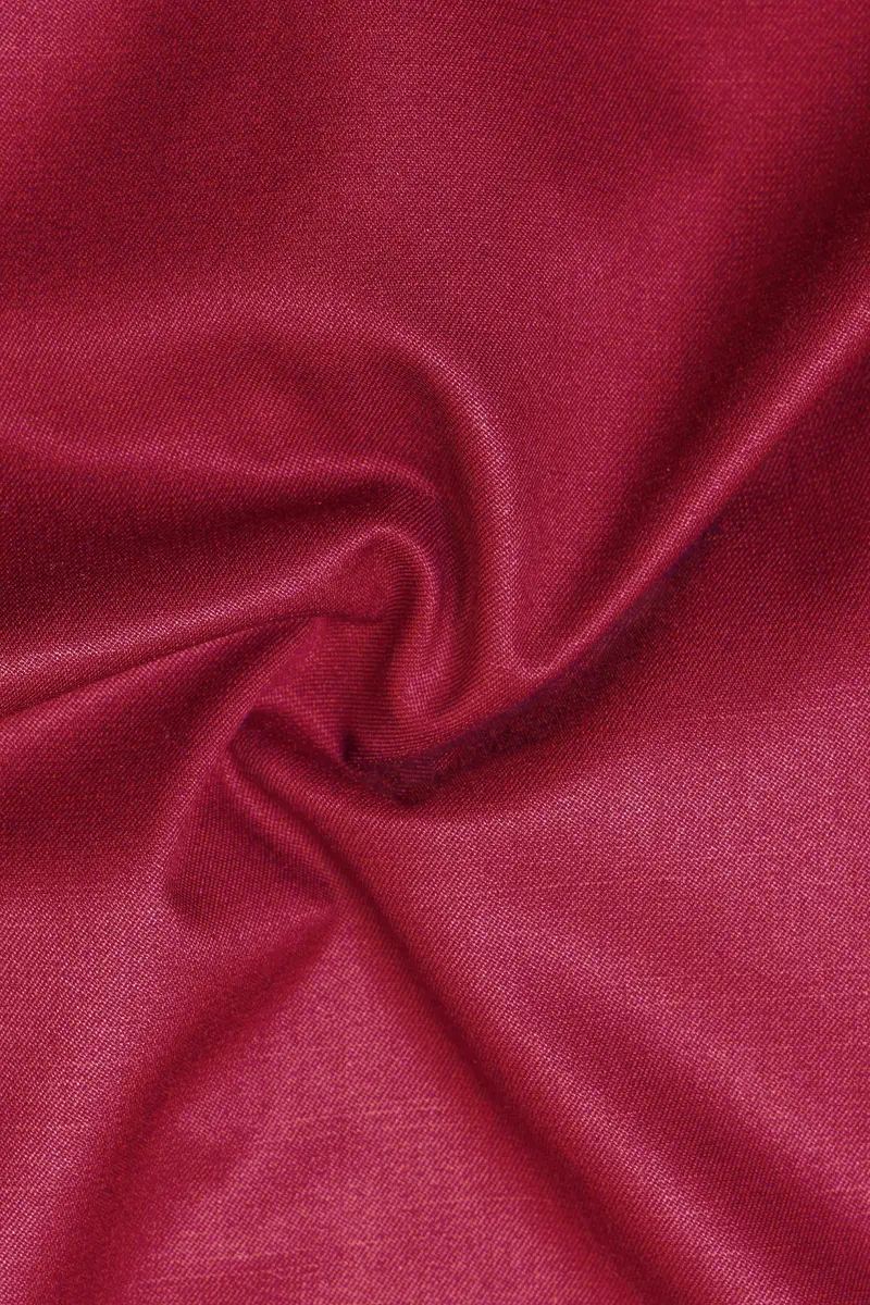 Vermilion-Chili Red Solid Wool Rich Single Breasted Slight Stretch Suit 3