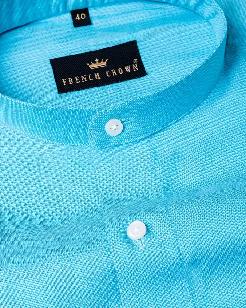 Viking Blue Chambray Premium Cotton Shirt 1