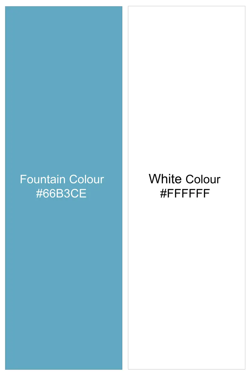 Vinterra-Fountain Blue And Bright White Vineyard Printed Twill Premium Cotton Casual Shirt 7