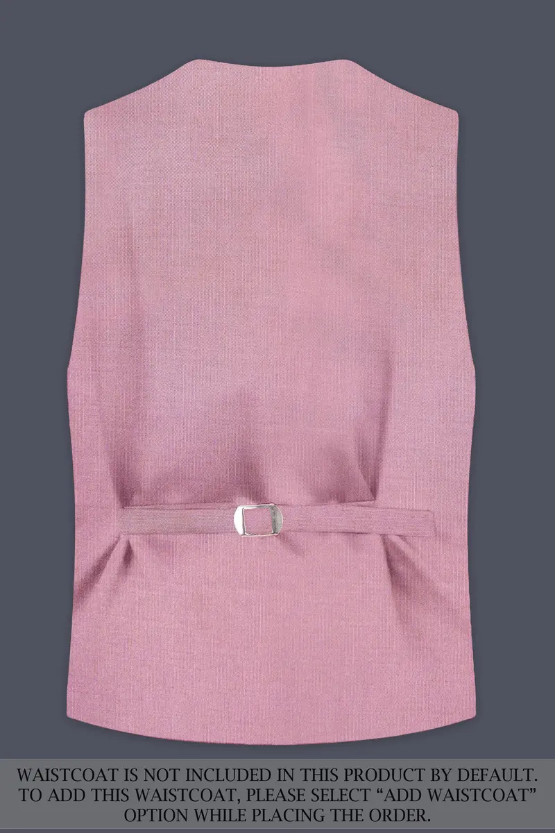 Viola Pink Solid Wool Rich Single Breasted Slight Stretch Suit 17