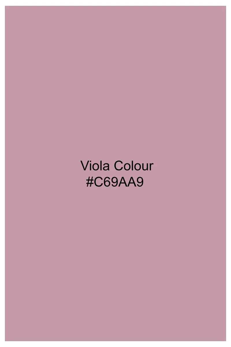Viola Pink Solid Wool Rich Slight Stretch Waistcoat 5