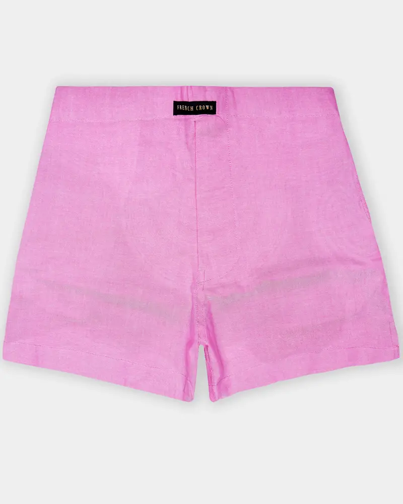 Viola Pink Textured Oxford Premium Cotton Boxer 1