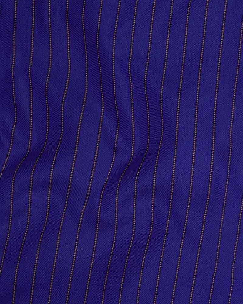 Violet Striped Wool Rich Waistcoat 3