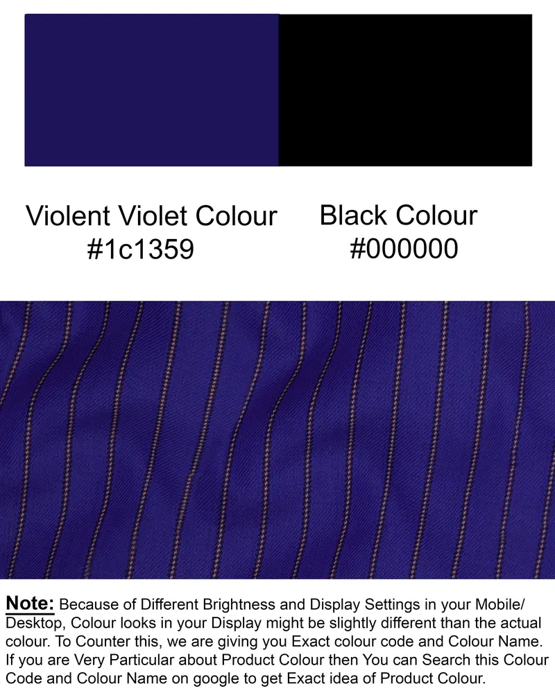 Violet Striped Wool Rich Waistcoat 8