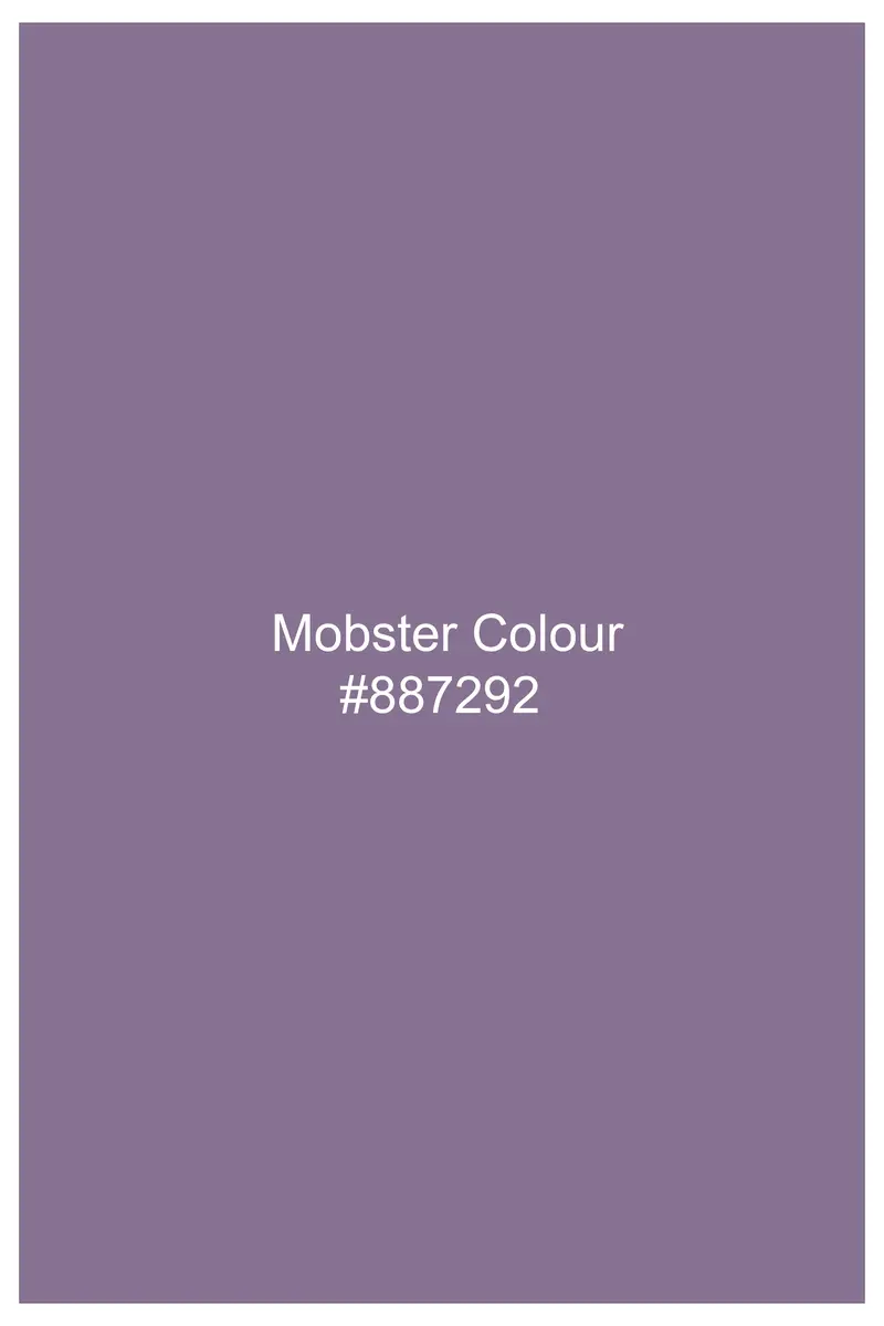 Violeto-Korean Mobster Purple 4-Way Stretch Wrinkle-Free Wool Rich Stretchable Waistband Pant 7