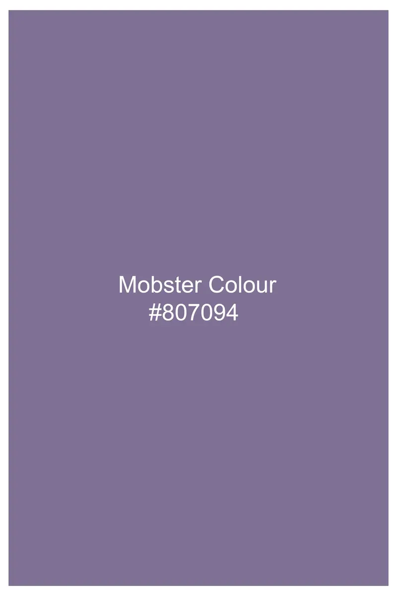 Violoro-Mobster Purple Subtle Sheen Super Soft Premium Cotton Tuxedo Dress Shirt 9