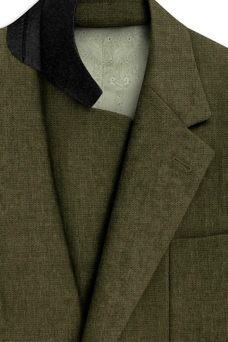 Virenza-Birch Green Luxurious Linen Single Breasted Sports Blazer 5