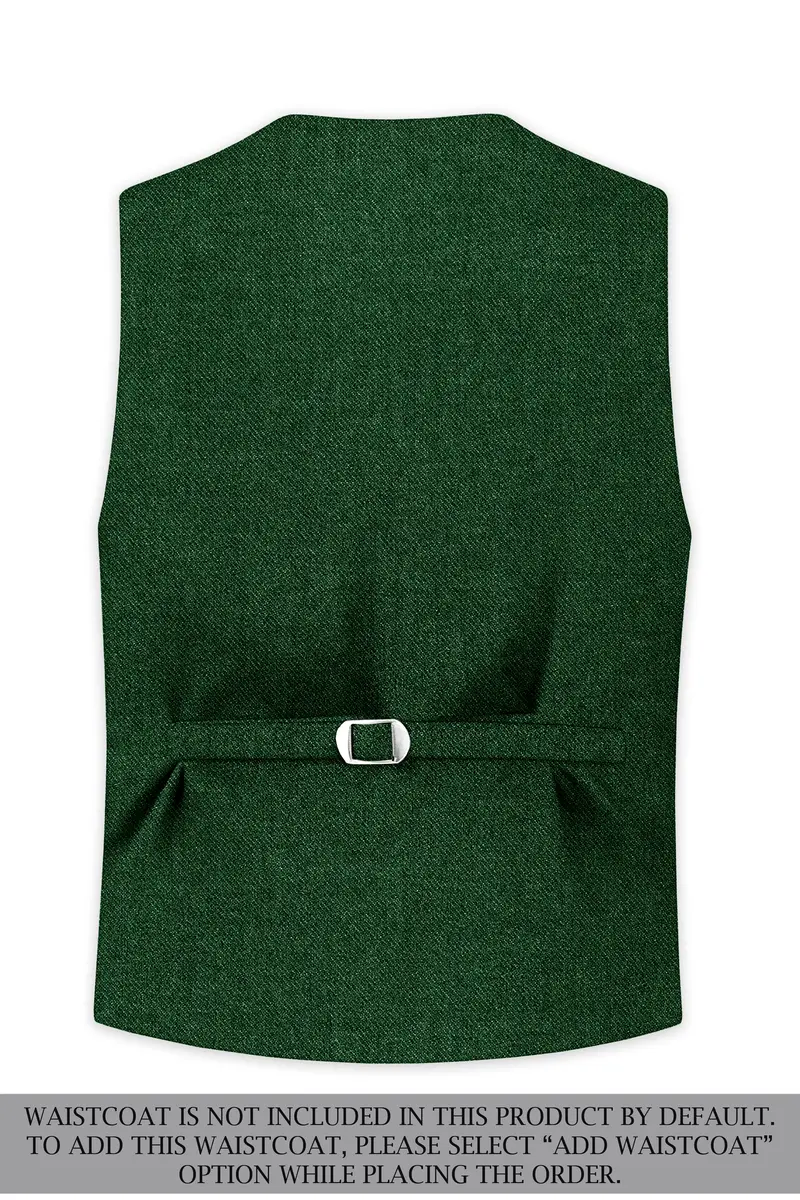Virenza-Mystle Green Textured Tweed Double Breasted Suit 17