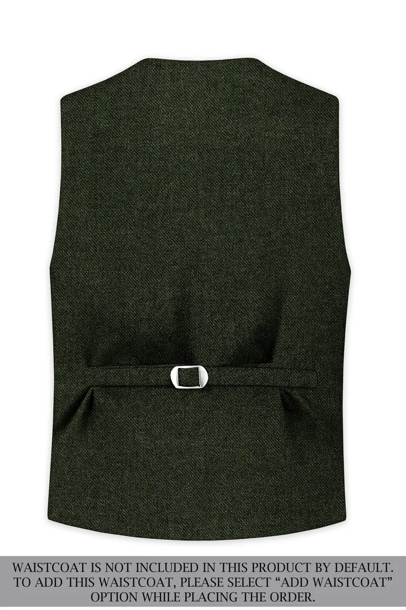 Virenza-Rangoon Green Textured Tweed Single Breasted Sports Suit 17