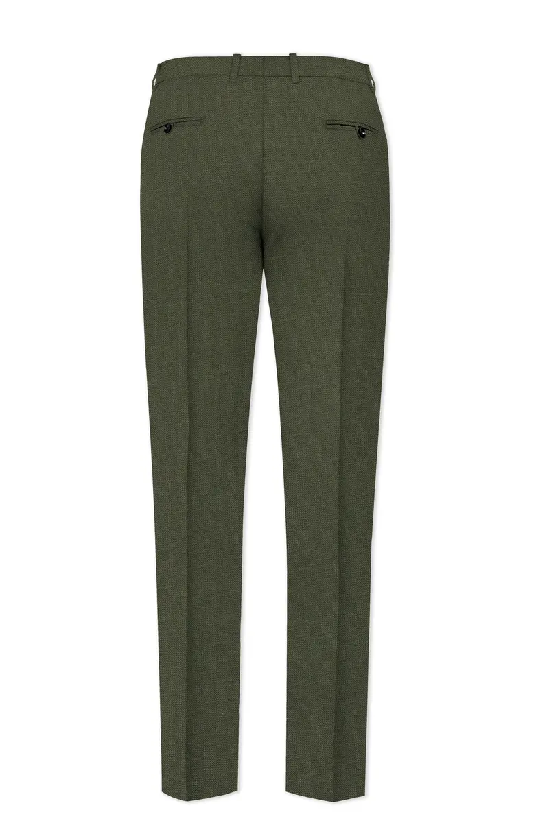 Virenzo-Rifle Green Luxurious Linen Single Breasted Stretchable Traveler Suit 15