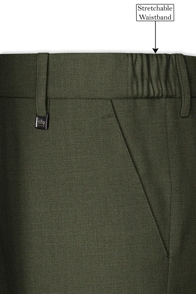 Virenzo-Rifle Green Luxurious Linen Single Breasted Stretchable Traveler Suit 16