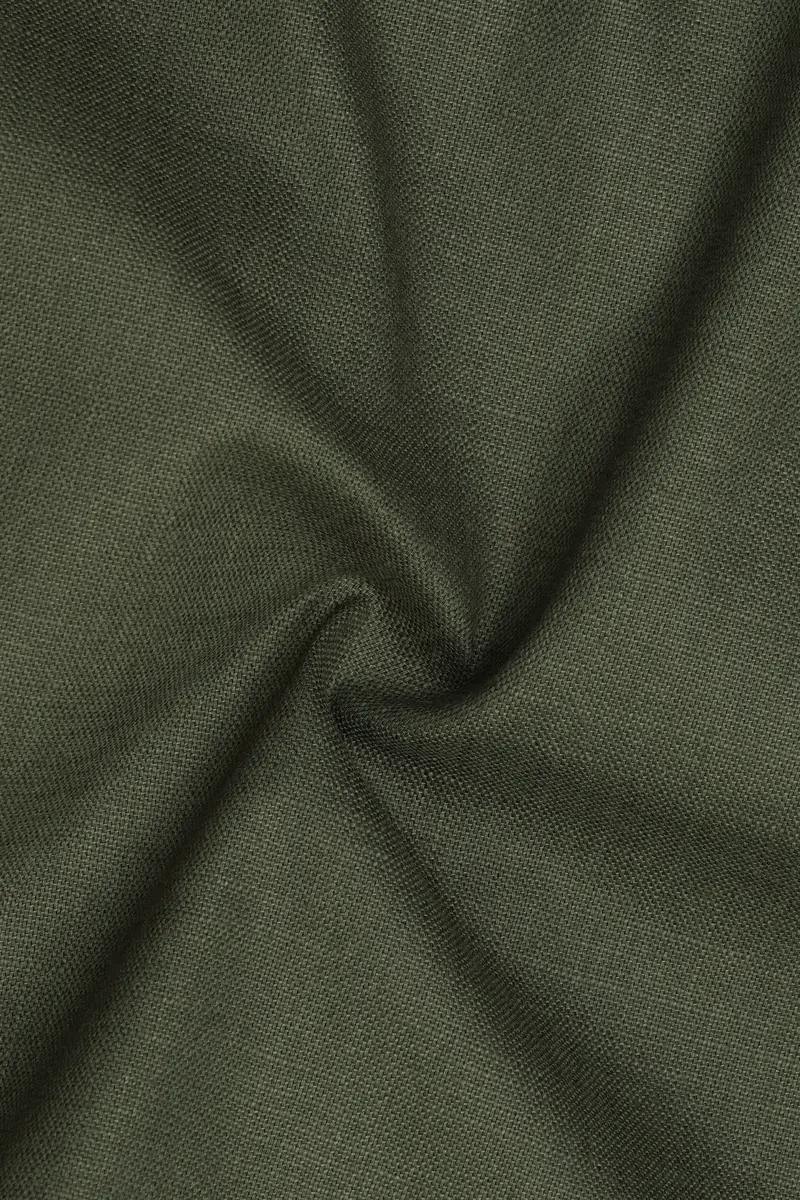 Virenzo-Rifle Green Luxurious Linen Stretchable Waistcoat 3