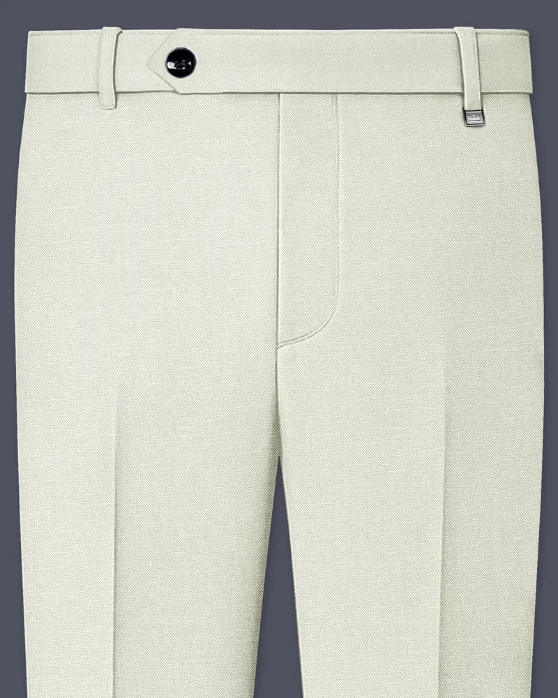 Viridale-Periglacial Green Luxurious Linen Stretchable Waistband Pant 1