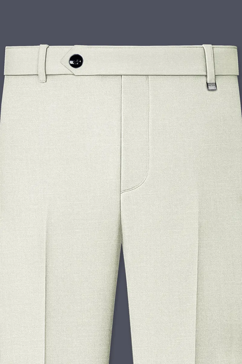 Viridale-Periglacial Green Luxurious Linen Stretchable Waistband Pant 4