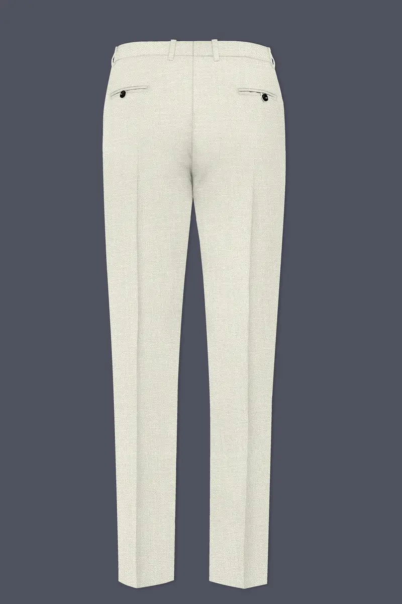 Viridale-Periglacial Green Luxurious Linen Stretchable Waistband Pant 5