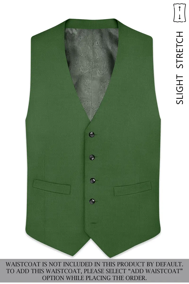 Viridian-Forest Green Wool Rich Slight Stretch Double Breasted Suit 16
