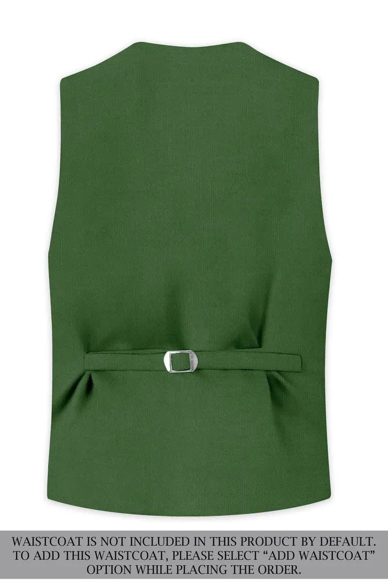 Viridian-Forest Green Wool Rich Slight Stretch Double Breasted Suit 17