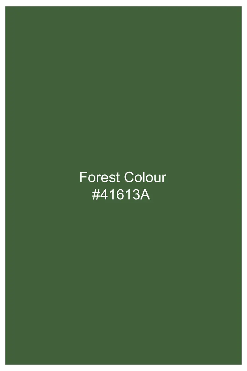 Viridian-Forest Green Wool Rich Slight Stretch Single Breasted Suit 18