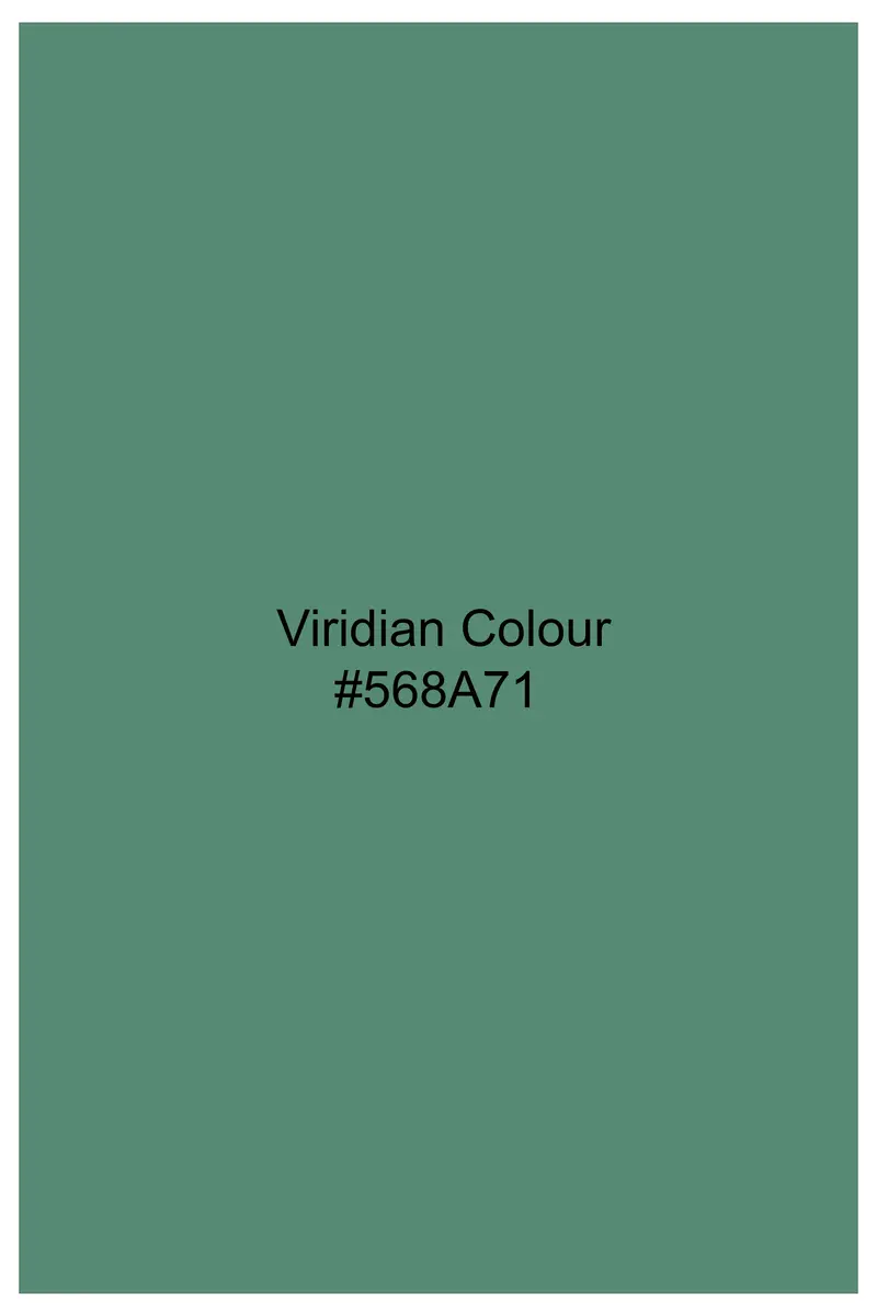 Viridian Green Solid Wool Rich Single Breasted Slight Stretch Blazer 9