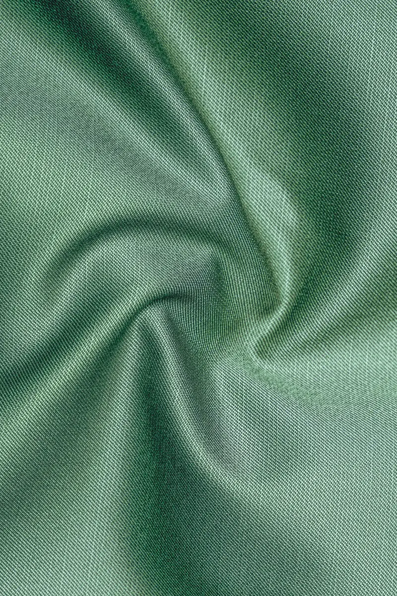 Viridian Green Solid Wool Rich Slight Stretch Waistcoat 3