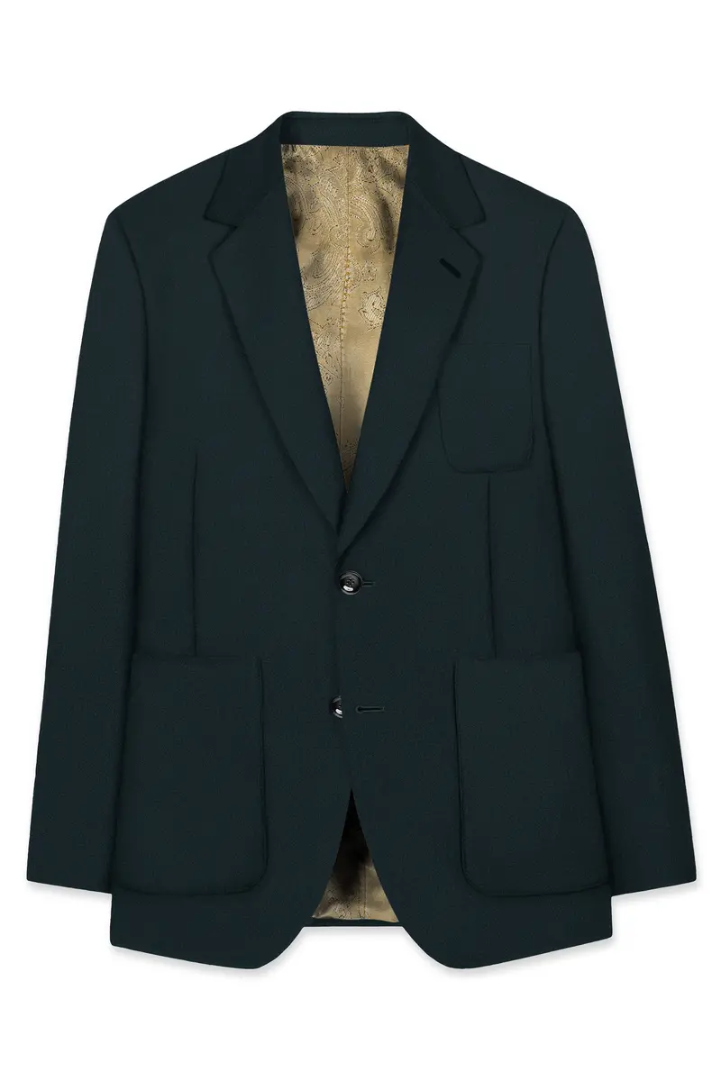 Virion-Aztec Green Premium Cotton Single Breasted Sports Blazer 7