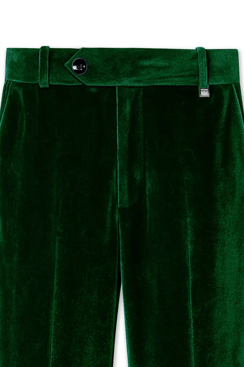 Virivell-Phthalo Green Velvet Peak Lapel Tuxedo Suit 12