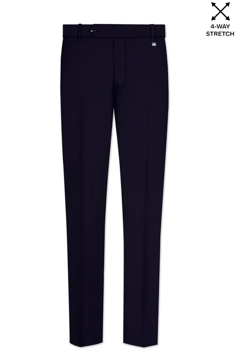 Vistaro-Korean Blue (The Best Blue We Have) 4-Way Stretch Wrinkle-Free Wool Rich Cross Placket Bandhgala Slight Stretch Suit 12