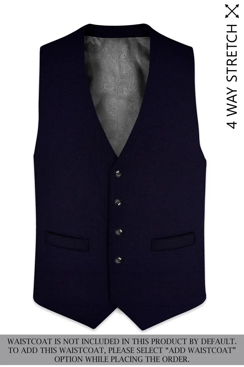Vistaro-Korean Blue (The Best Blue We Have) 4-Way Stretch Wrinkle-Free Wool Rich Double Breasted Suit 16