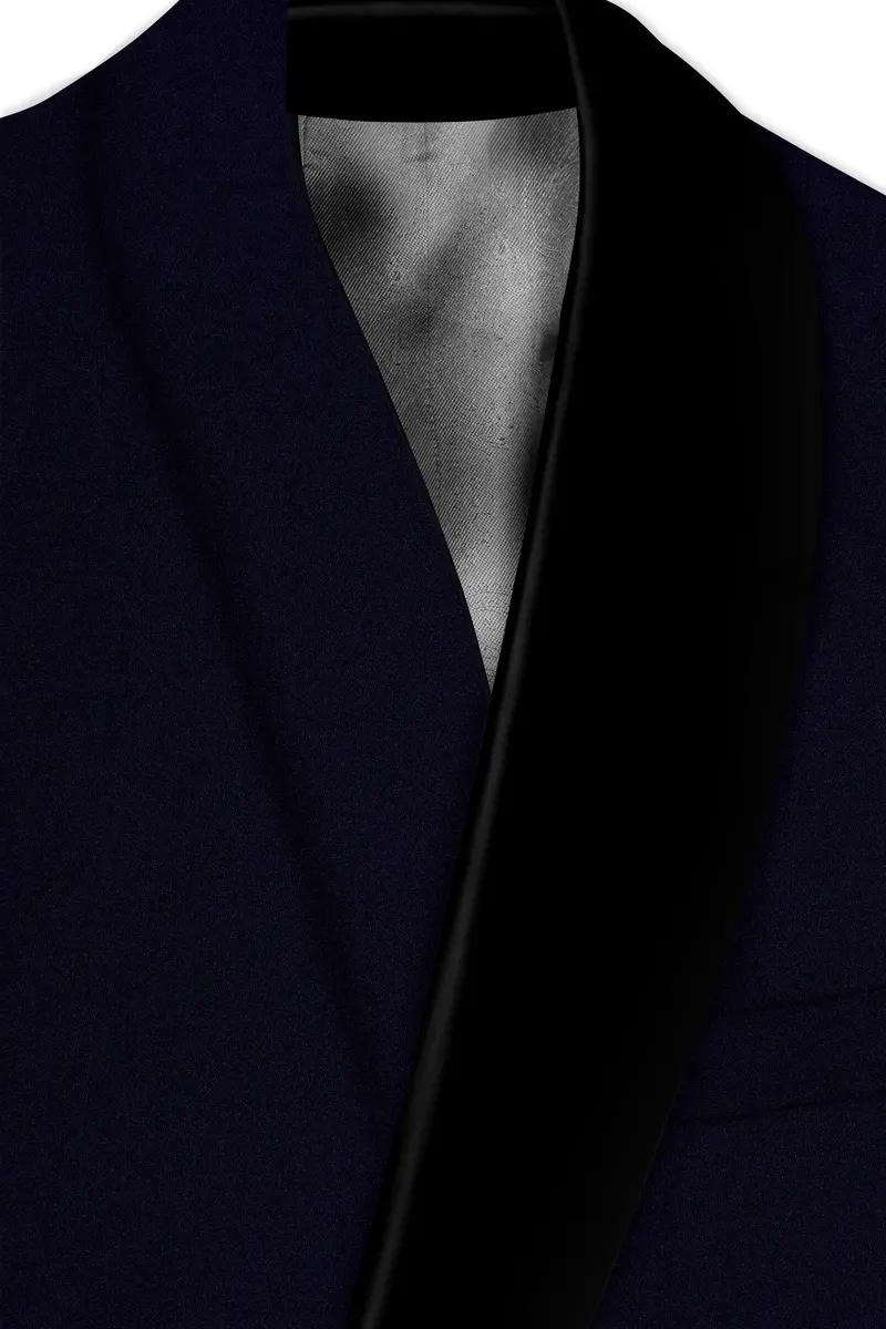 Vistaro-Korean Blue (The Best Blue We Have) 4-Way Stretch Wrinkle-Free Wool Rich Tuxedo Slight Stretch Suit 15
