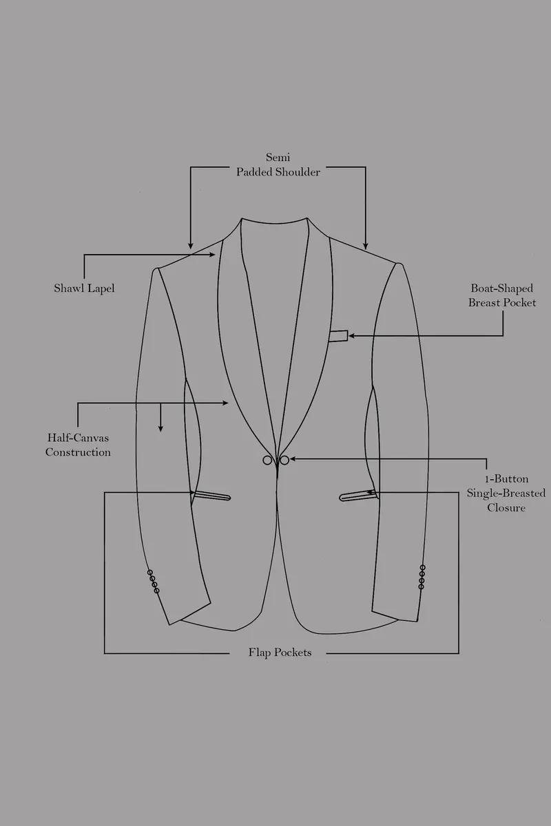 Vistaro-Korean Blue (The Best Blue We Have) 4-Way Stretch Wrinkle-Free Wool Rich Tuxedo Slight Stretch Suit 16