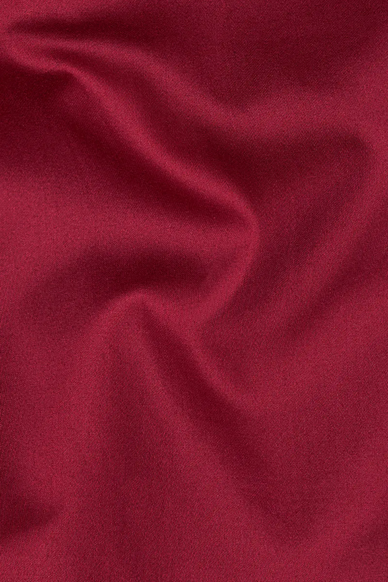 Vivid Auburn Red Subtle Sheen Super Soft Premium Cotton Kurta Set 3
