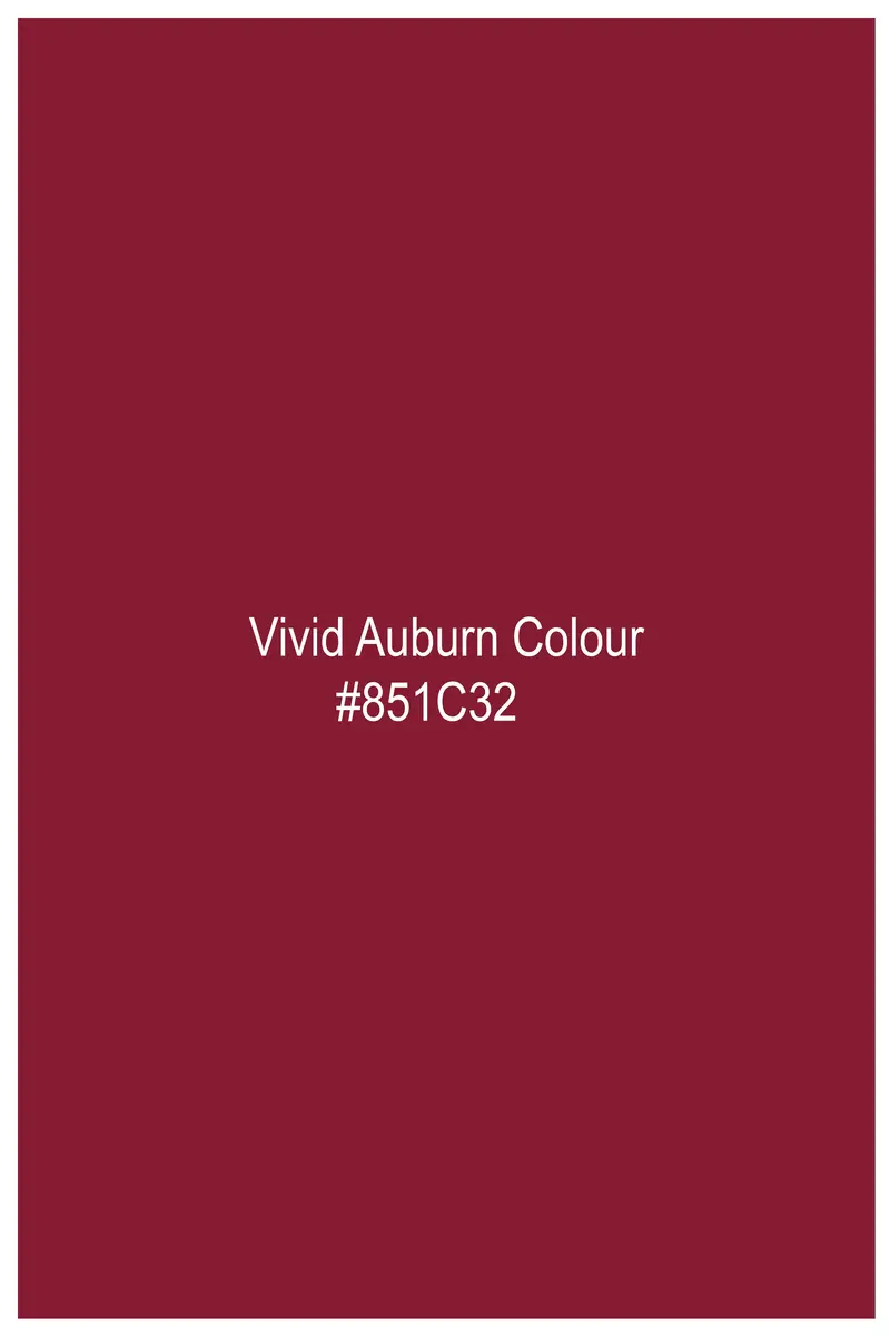 Vivid Auburn Red Subtle Sheen Super Soft Premium Cotton Kurta Set 8