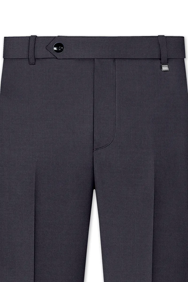 Vogue-Glaucous Gray Solid Wool Rich Bandhgala Slight Stretch Suit 11