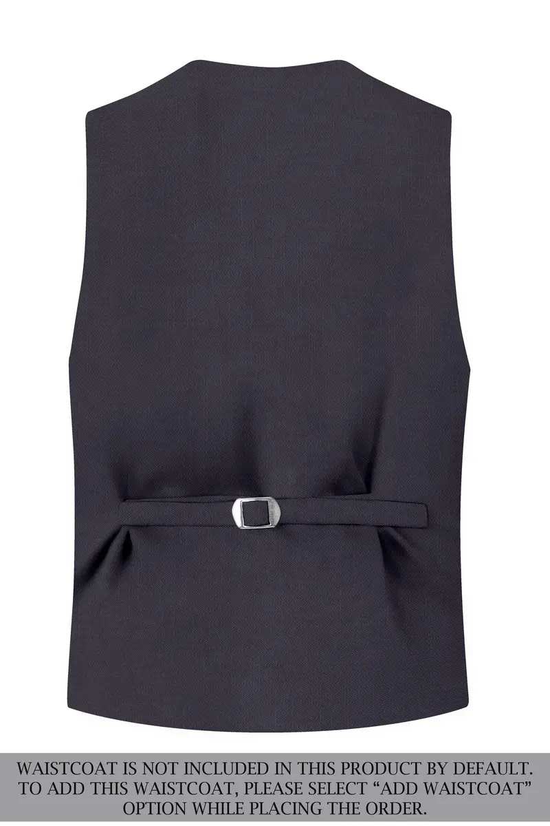 Vogue-Glaucous Gray Solid Wool Rich Peak Lapel Tuxedo Slight Stretch Suit 17