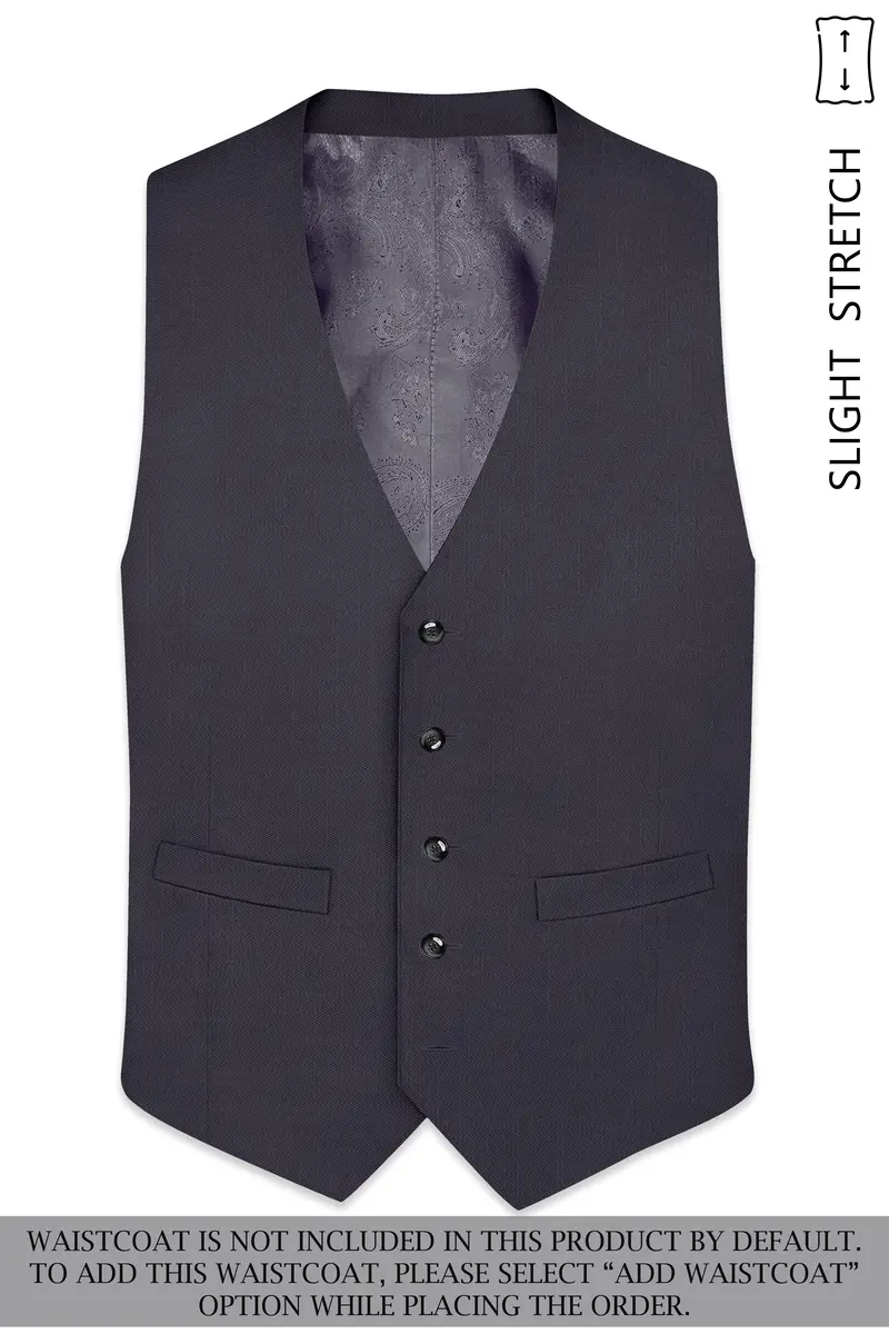 Vogue-Glaucous Gray Solid Wool Rich Tuxedo Slight Stretch Suit 16