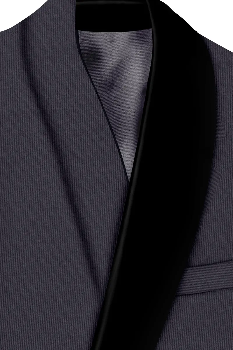 Vogue-Glaucous Gray Solid Wool Rich Tuxedo Slight Stretch Suit 5