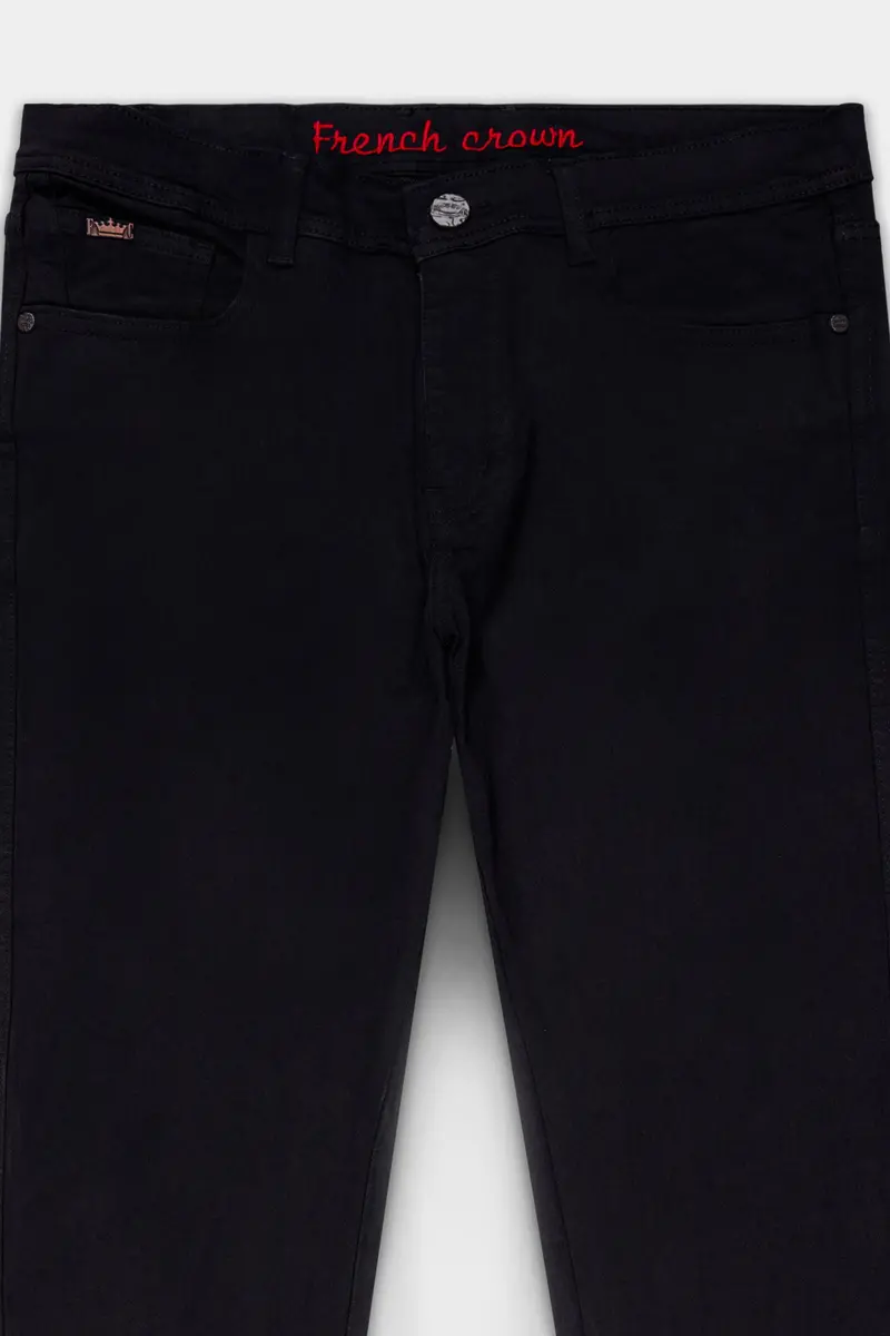 Volcra-Cinder Black Clean Look Stretchable Denim 4