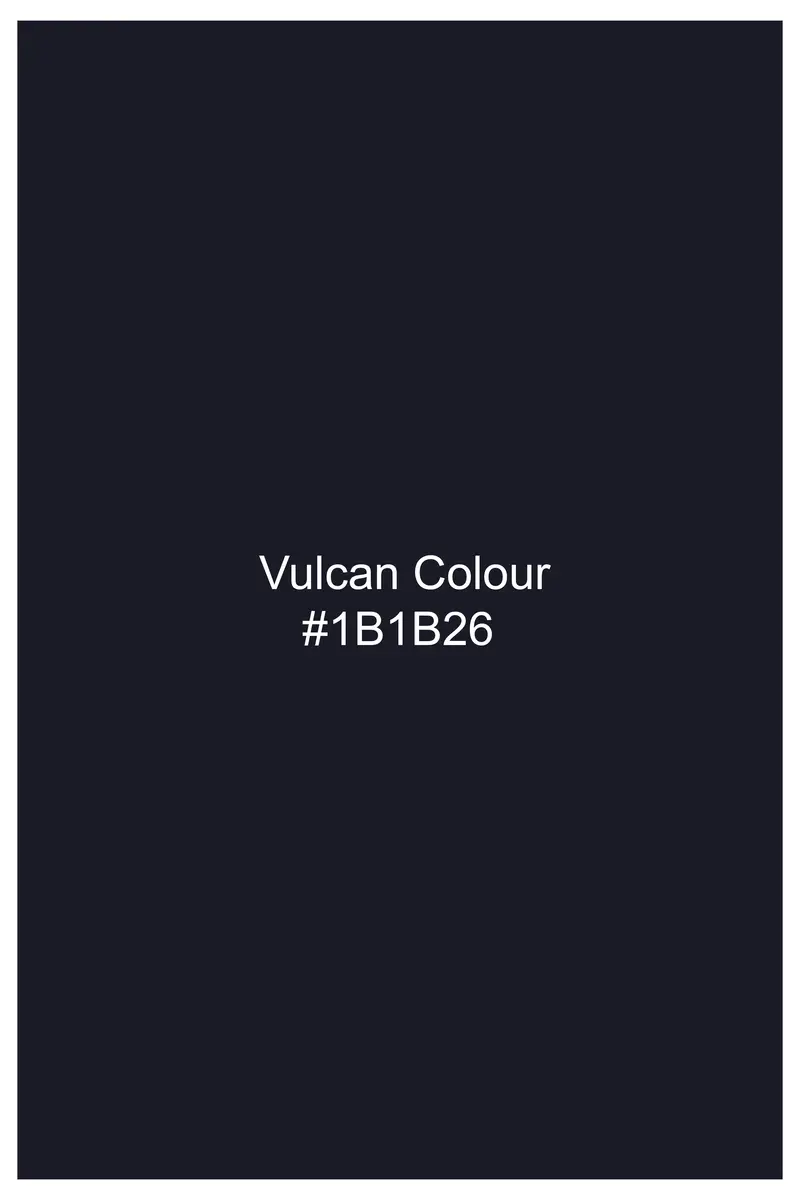 Volrano-Vulcan Blue Textured Premium Cotton Bandhgala Blazer 9