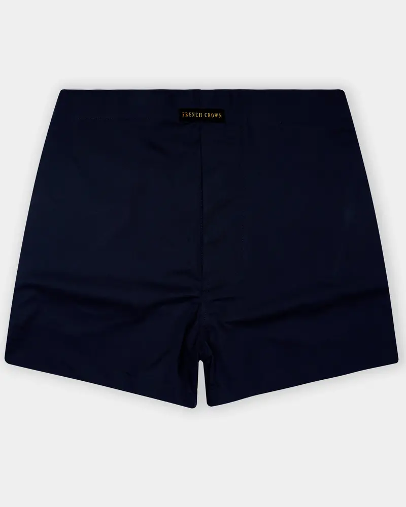 Volure-Cinder Blue Solid Super Soft Poplin Premium Cotton Boxer 1